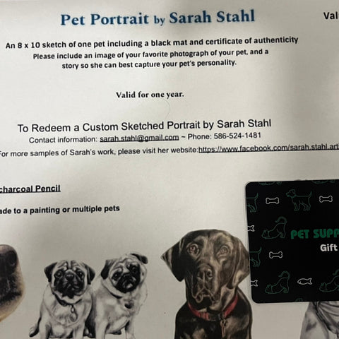 Item #42 Pet Portrait By Sarah Stahl and Pet Supplies Plus